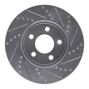 Ford Crown Victoria Brake Rotor (1) - Front Right - R1 Concepts - Drilled & Slotted - Silver - `03-`11 Ford Crown Victoria Brake Rotor (1) - Front Right - R1 Concepts - Drilled & Slotted - Silver - `03-`11